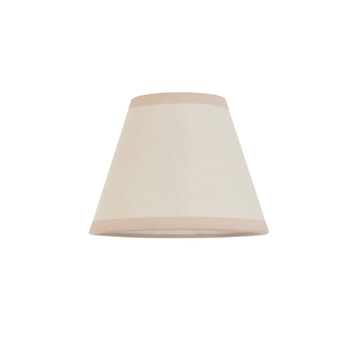 Endon 113174 Ivy 16cm Tapered Shade Vintage white & almond white fabric 7W LED E14 or B22 (Required)