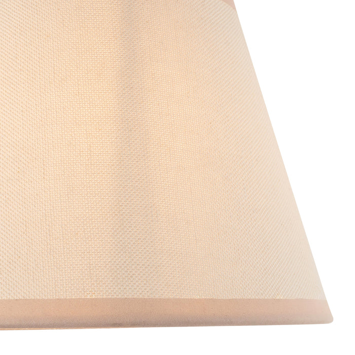 Endon 113175 Ivy 20cm Tapered Shade Vintage white & almond white fabric 7W LED E14 or B22 (Required)