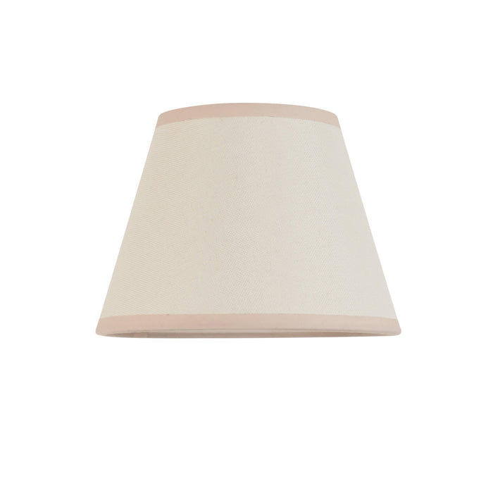 Endon 113175 Ivy 20cm Tapered Shade Vintage white & almond white fabric 7W LED E14 or B22 (Required)