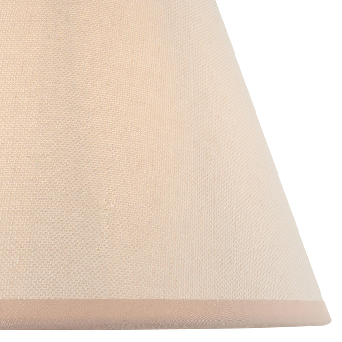 Endon 113176 Ivy 25cm Tapered Shade Vintage white & almond white fabric 10W LED E27 or B22 (Required)