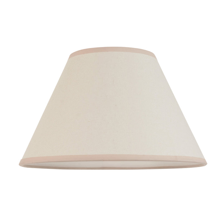 Endon 113177 Ivy 30cm Tapered Shade Vintage white & almond white fabric 10W LED E27 or B22 (Required)