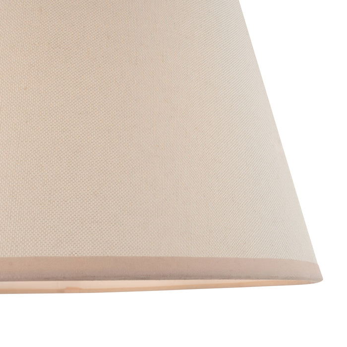 Endon 113178 Ivy 40cm Tapered Shade Vintage white & almond white fabric 10W LED E27 or B22 (Required)