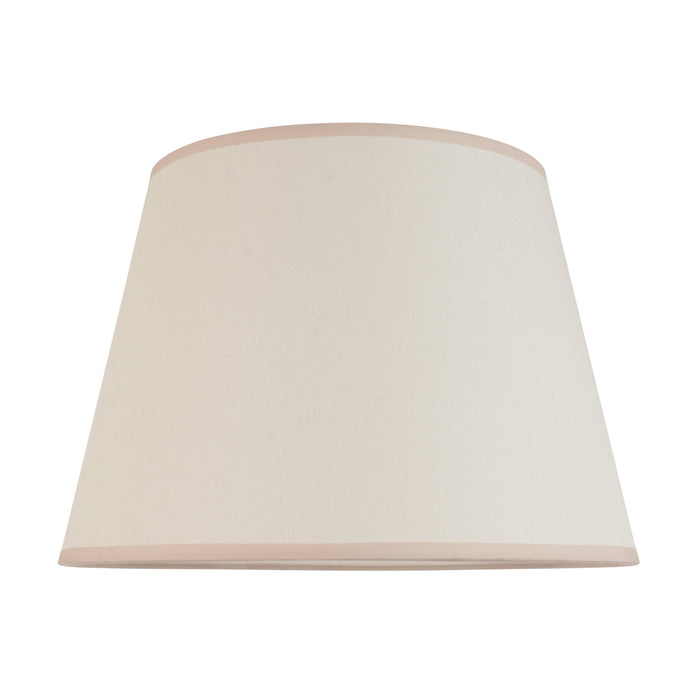 Endon 113178 Ivy 40cm Tapered Shade Vintage white & almond white fabric 10W LED E27 or B22 (Required)