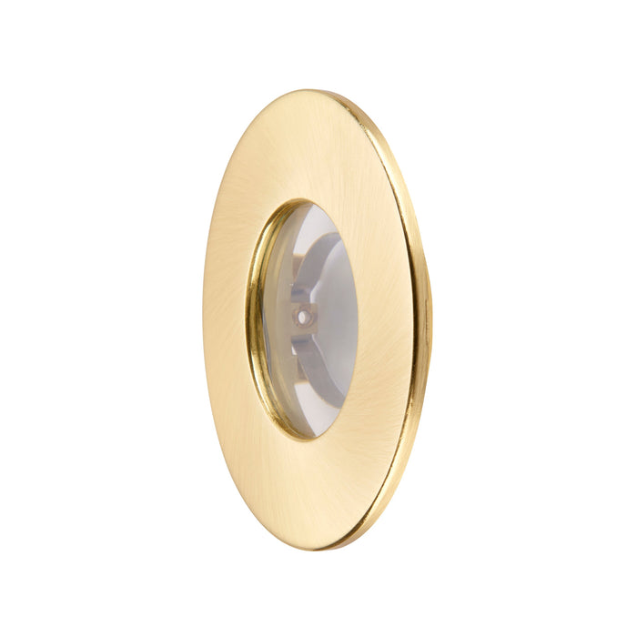 Saxby 113287 Saxby ShieldONE 65 Bezel iP65 - Satin Brass Satin brass effect plate - westbasedirect.com