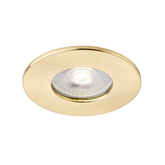 Saxby 113287 Saxby ShieldONE 65 Bezel iP65 - Satin Brass Satin brass effect plate - westbasedirect.com