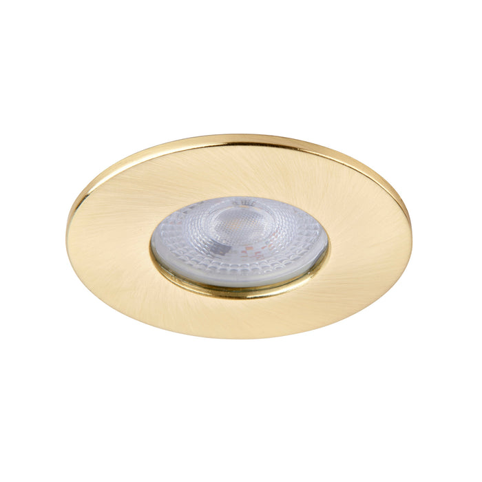 Saxby 113287 Saxby ShieldONE 65 Bezel iP65 - Satin Brass Satin brass effect plate - westbasedirect.com