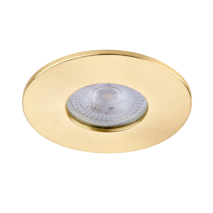 Saxby 113307 Saxby ShieldONE 75 Bezel iP65 - Satin Brass IP65 Satin brass effect plate - westbasedirect.com