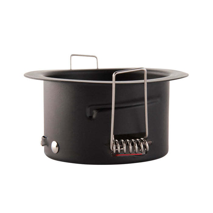 Saxby 113321 Saxby ShieldONE 65 fire-rated Open Can - 10 Pack 10W Matt black paint 10 x 10W LED GU10 Cool White - westbasedirect.com