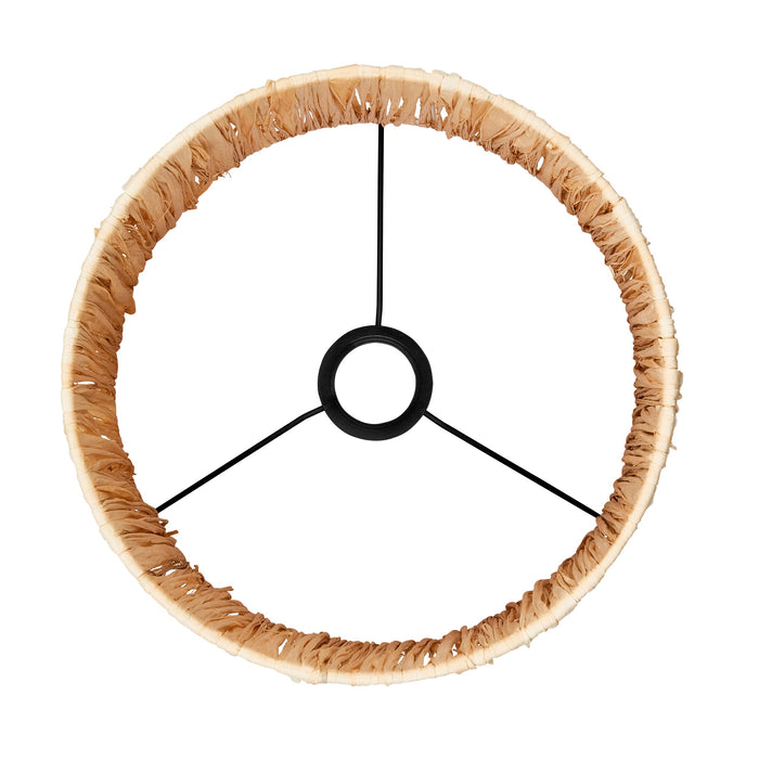 Endon 113455 Raffia 30cm Tapered Shade Natural raffia & matt black 10W LED E27 (Required)