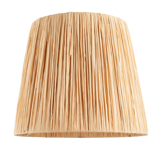 Endon 113455 Raffia 30cm Tapered Shade Natural raffia & matt black 10W LED E27 (Required)