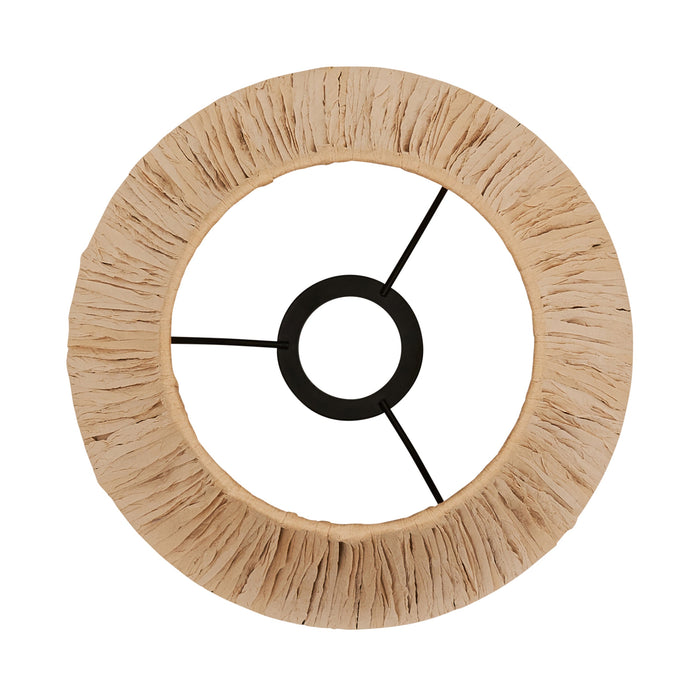 Endon 113456 Raffia 24cm Tapered Shade Natural raffia & matt black 10W LED E27 (Required)