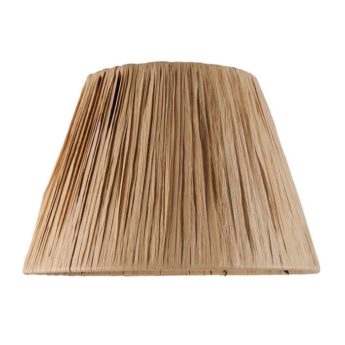 Endon 113456 Raffia 24cm Tapered Shade Natural raffia & matt black 10W LED E27 (Required)