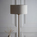 Endon 113461 Highclere Single Floor Vintage brass & natural linen 10W LED E27 (Required) - westbasedirect.com