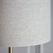 Endon 113461 Highclere Single Floor Vintage brass & natural linen 10W LED E27 (Required) - westbasedirect.com