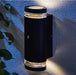 Forum Zink ZN-35685-BLK Helix GU10 IP44 Aluminium Up & Down Wall Light with Photocell Black 35W Max. - westbasedirect.com