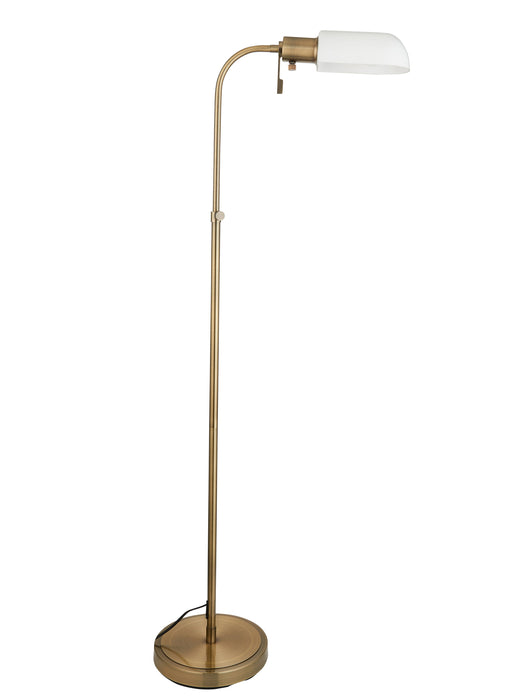 Endon 114204 Pharmacy Reader Floor Antique brass plate & opal glass 10W LED E27 (Required)