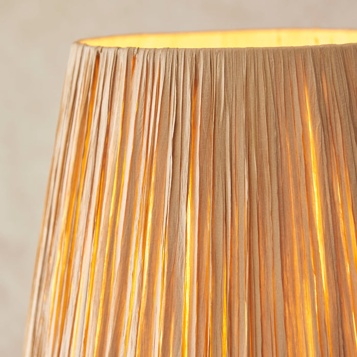 Endon 114223 Wriggle Floor Matt black & natural raffia 40W E27 GLS (Required)