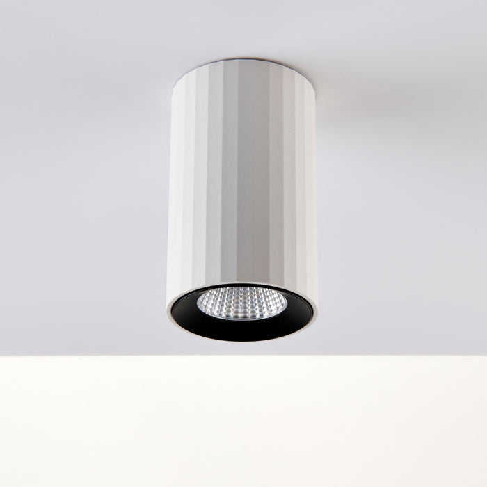 Saxby 114568 Juno LED surface 10W Sand black paint & clear pmma 10W LED module (COB) CCT - westbasedirect.com