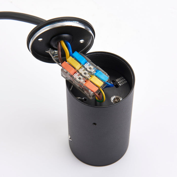 Saxby 114568 Juno LED surface 10W Sand black paint & clear pmma 10W LED module (COB) CCT - westbasedirect.com