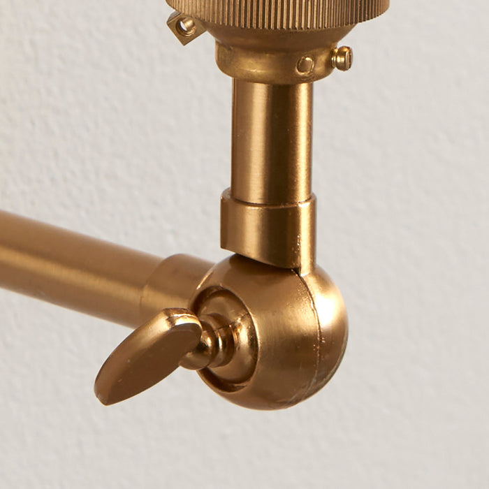 Endon 115063 Obelisk Wing Wall Fitting Brushed aged brass plate 7W LED B22 (Required)