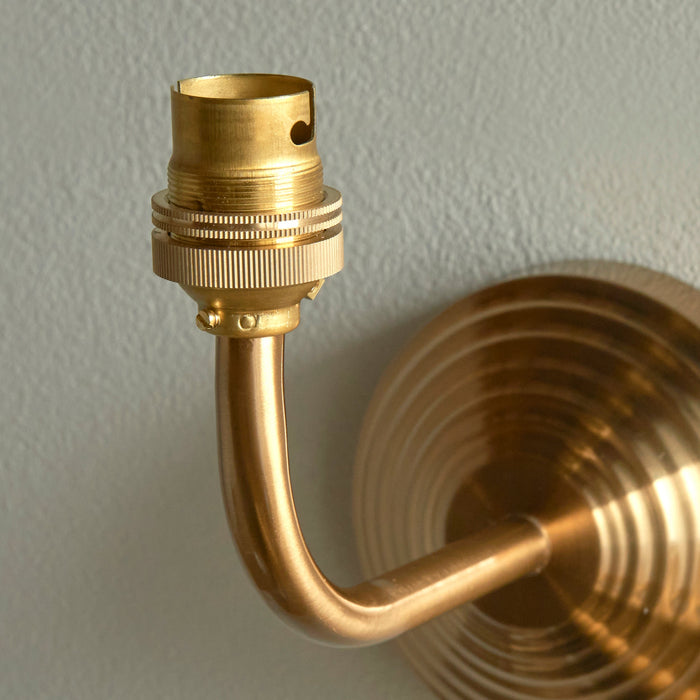 Endon 115064 Obelisk Arc Wall Fitting Brushed aged brass plate 7W LED B22 (Required)
