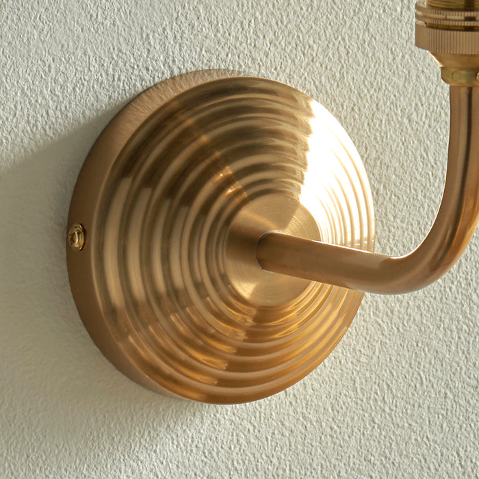 Endon 115064 Obelisk Arc Wall Fitting Brushed aged brass plate 7W LED B22 (Required)