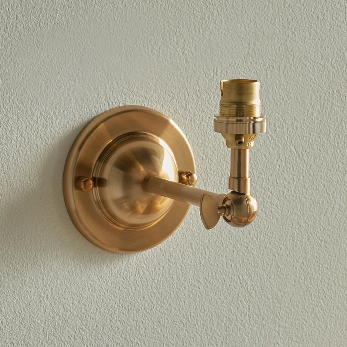 Endon 115067 Dome Wing Wall Fitting Brushed aged brass plate 7W LED B22 (Required)