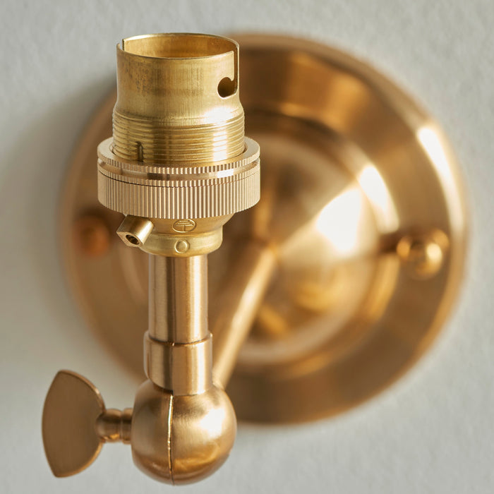 Endon 115067 Dome Wing Wall Fitting Brushed aged brass plate 7W LED B22 (Required)