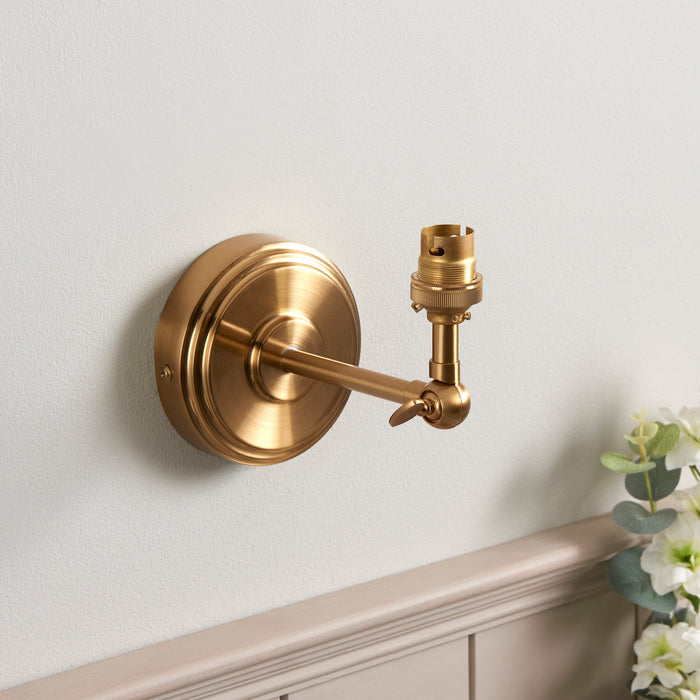Endon 115071 Step Wing Wall Fitting Brushed aged brass plate 7W LED B22 (Required)