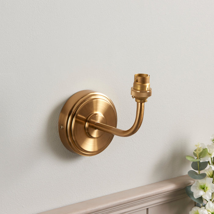 Endon 115072 Step Arc Wall Fitting Brushed aged brass plate 7W LED B22 (Required)
