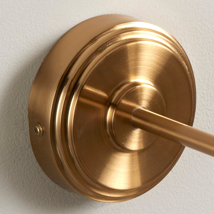 Endon 115072 Step Arc Wall Fitting Brushed aged brass plate 7W LED B22 (Required)