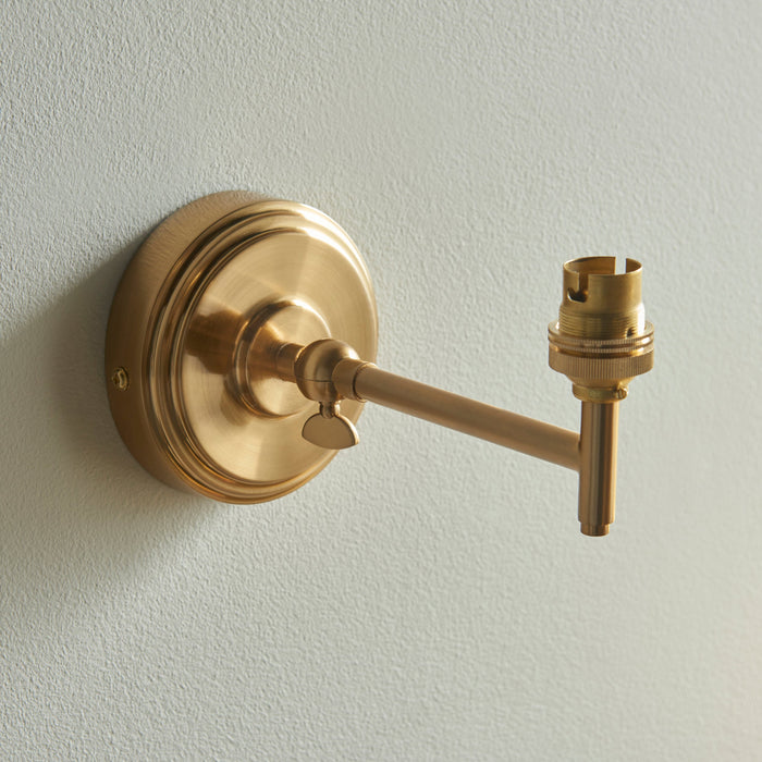 Endon 115073 Step Fold Wall Fitting Brushed aged brass plate 7W LED B22 (Required)