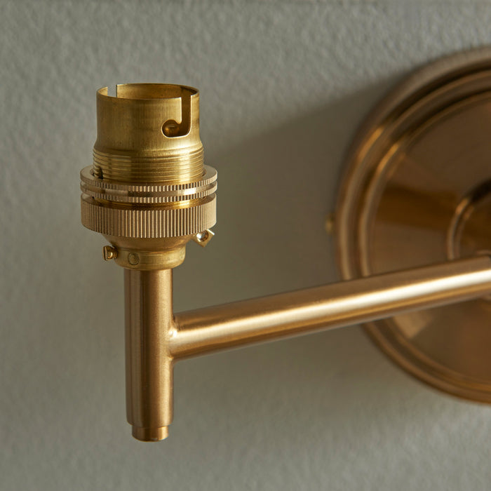 Endon 115073 Step Fold Wall Fitting Brushed aged brass plate 7W LED B22 (Required)