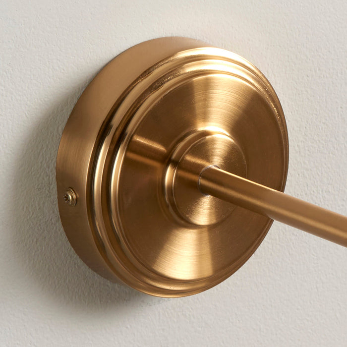 Endon 115074 Step T Bar Wall Fitting Brushed aged brass plate 7W LED B22 (Required)