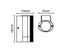 Forum Zink ZN-35593-BLK Helix GU10 IP44 Aluminium Down Wall Light Black 35W Max. - westbasedirect.com