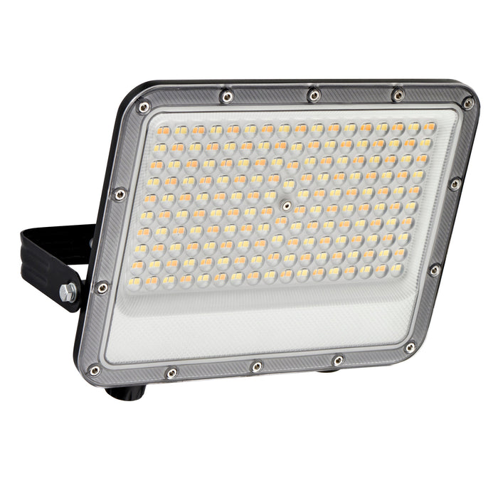 Saxby 118608 Fortis CCT 100W IP65 LED Floodlight 3000K/4000K/6500K - Matt Black