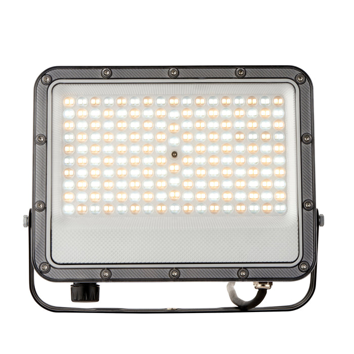 Saxby 118608 Fortis CCT 100W IP65 LED Floodlight 3000K/4000K/6500K - Matt Black