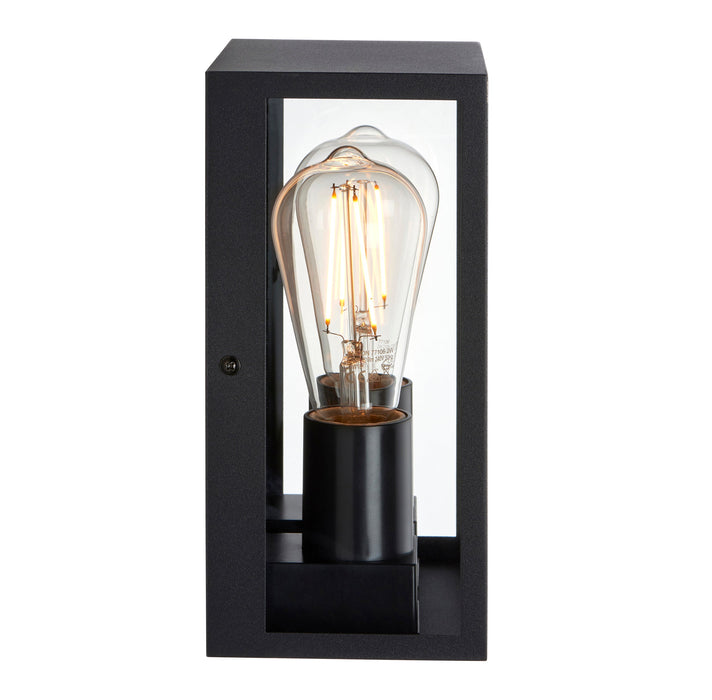 Saxby 118838 Breton 10W IP44 E27 Twin Wall Light Dimmable - Matt Black (Lamp Not Included)