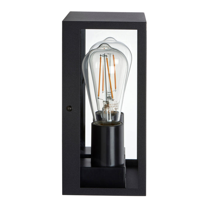 Saxby 118838 Breton 10W IP44 E27 Twin Wall Light Dimmable - Matt Black (Lamp Not Included)