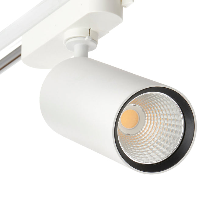 Saxby 119091 Lunaro IP20 24W/26W/28W/30W Multi-Wattage LED Track Head Light 3000K - Matt White