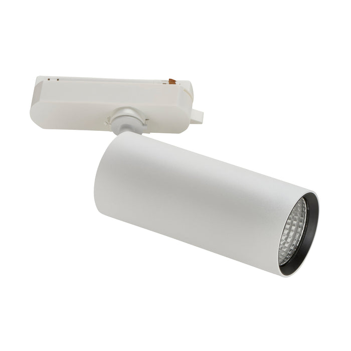 Saxby 119091 Lunaro IP20 24W/26W/28W/30W Multi-Wattage LED Track Head Light 3000K - Matt White