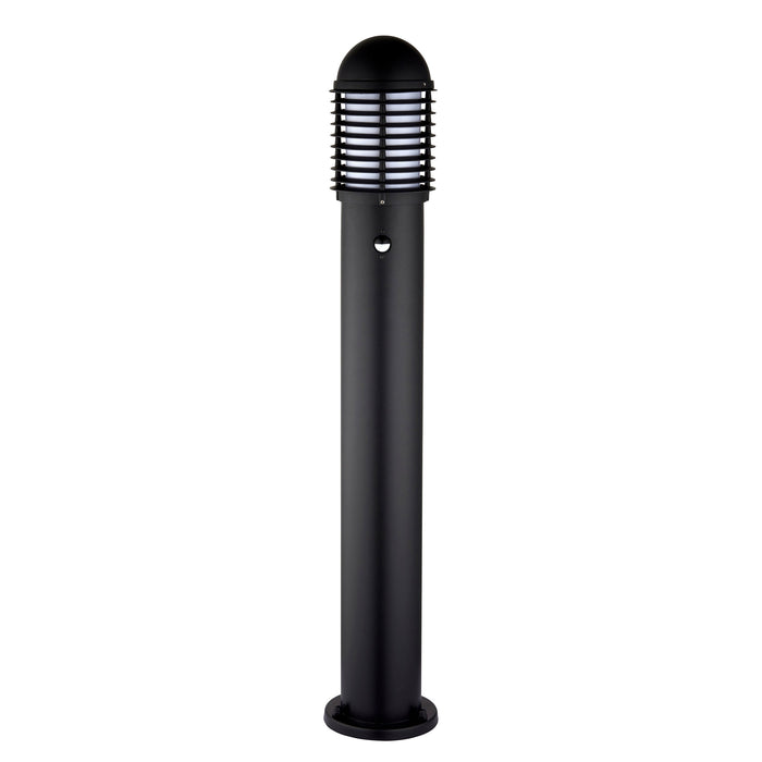 Saxby 119100 Louvre 1000mm 15W E27 IP44 LED Bollard PIR - Matt Black (Lamp Not Included)