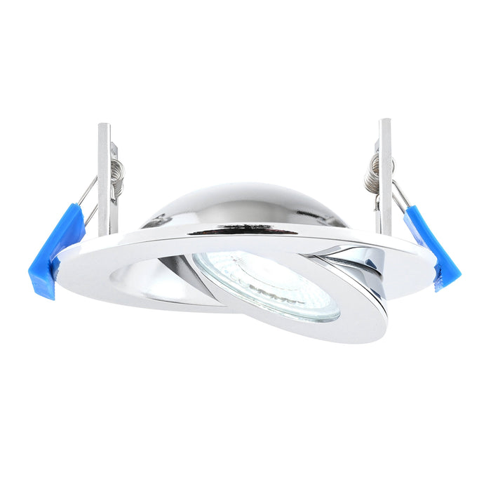 Saxby 119102 Shield360 CCT Tri Wattage 4W/6W/8W IP44 LED Adjustable Fire Rated Downlight 2700K/3000K/4000K/6000K - Chrome