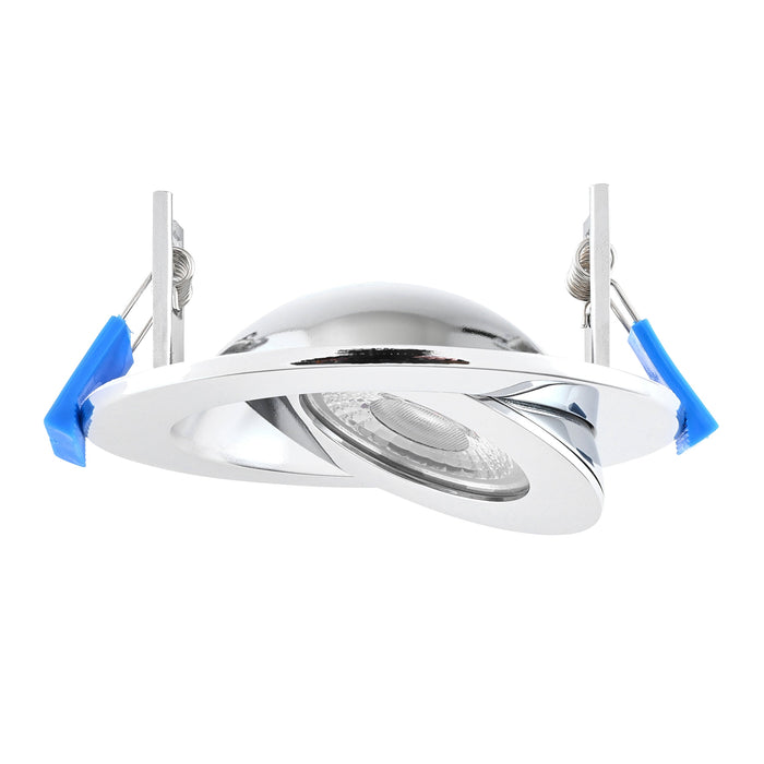Saxby 119102 Shield360 CCT Tri Wattage 4W/6W/8W IP44 LED Adjustable Fire Rated Downlight 2700K/3000K/4000K/6000K - Chrome