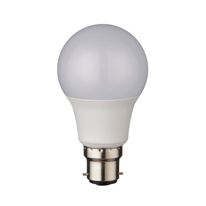 Saxby 119336 8W B22 GLS LED Lamp Opal 806lm Warm White 2700K