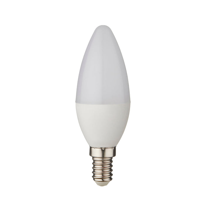 Saxby 119340 4.9W E14 Candle LED Lamp Opal 470lm Cool White 4000K