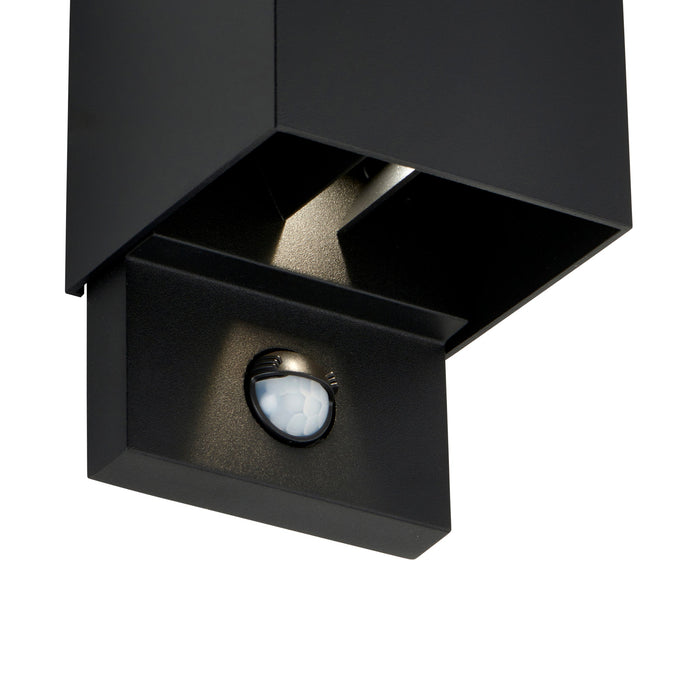 Saxby 120810 Glover CCT 5W IP54 LED Wall Light with PIR & Photocell 3000K/4000K/6500K - Black