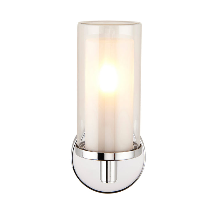 Saxby 120814 Sten IP44 6W E14 Single Bathroom Wall Light - Chrome (Lamp Not Included)