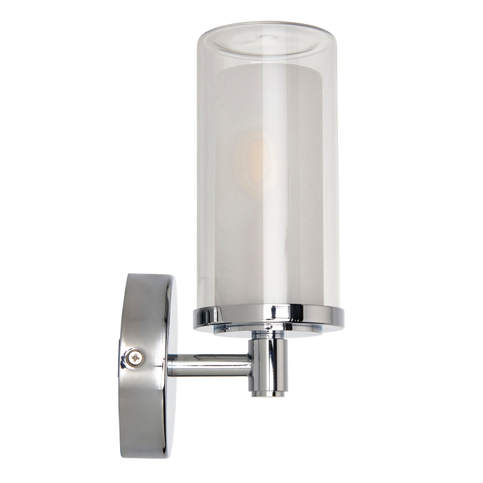 Saxby 120814 Sten IP44 6W E14 Single Bathroom Wall Light - Chrome (Lamp Not Included)