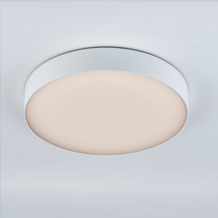 Saxby 120961 Ollo CCT 23W/25W/27W/29W Multi-Wattage IP65 LED Flush Wall/Ceiling Light 3000K/4000K/6500K - Matt White